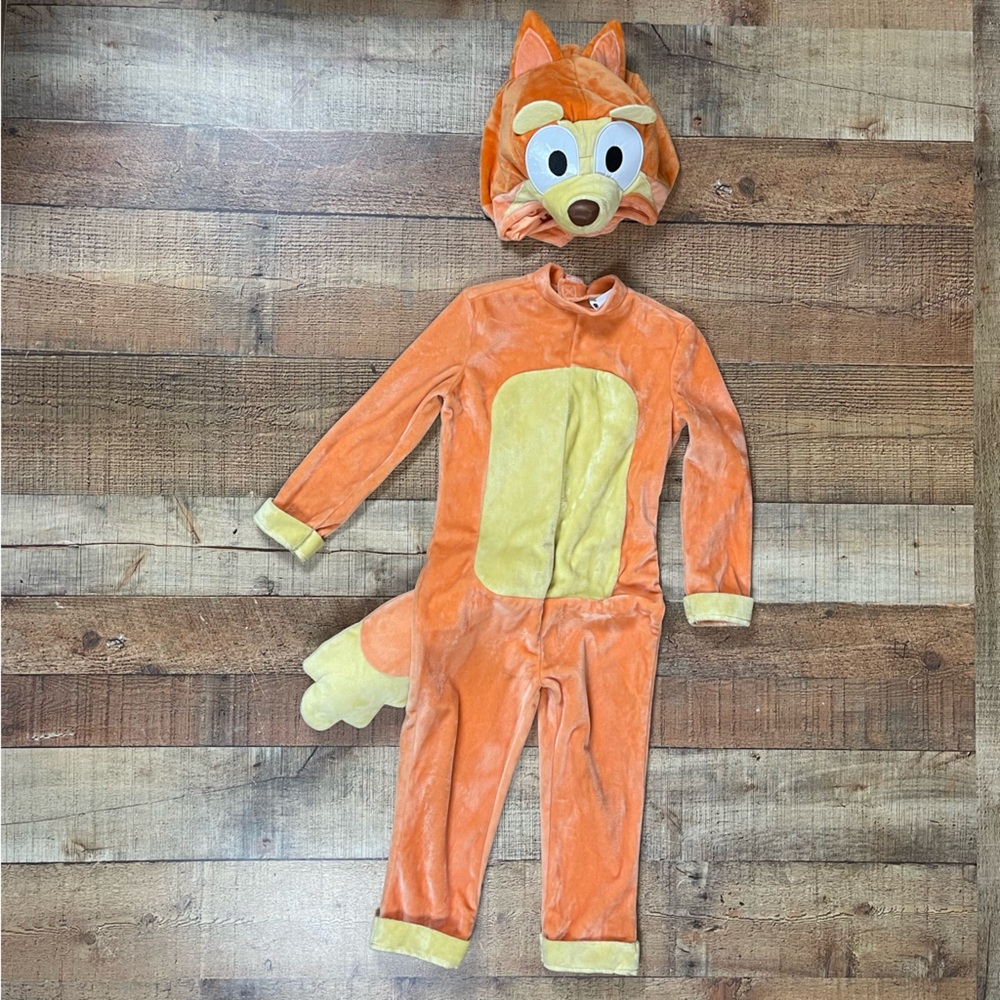 Bluey Spirit Bingo 2T Toddler Fleece Plush Costume Warm Mask Hat Cartoon Dog